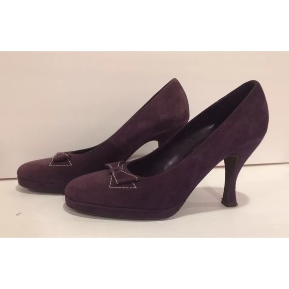 Women Couture Donald j pliner suede pumps purple 7 M